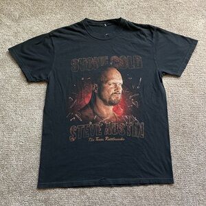 ‘2017 WWE Stone Cold Steve Austin Faded Black Tee